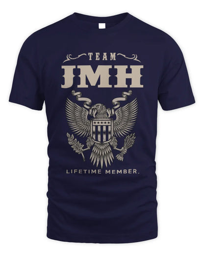 JMH TP06-K82 – Personalized Classic Style Apparel “Team NAME Lifetime Member” - Unisex Standard T-Shirt - Navy