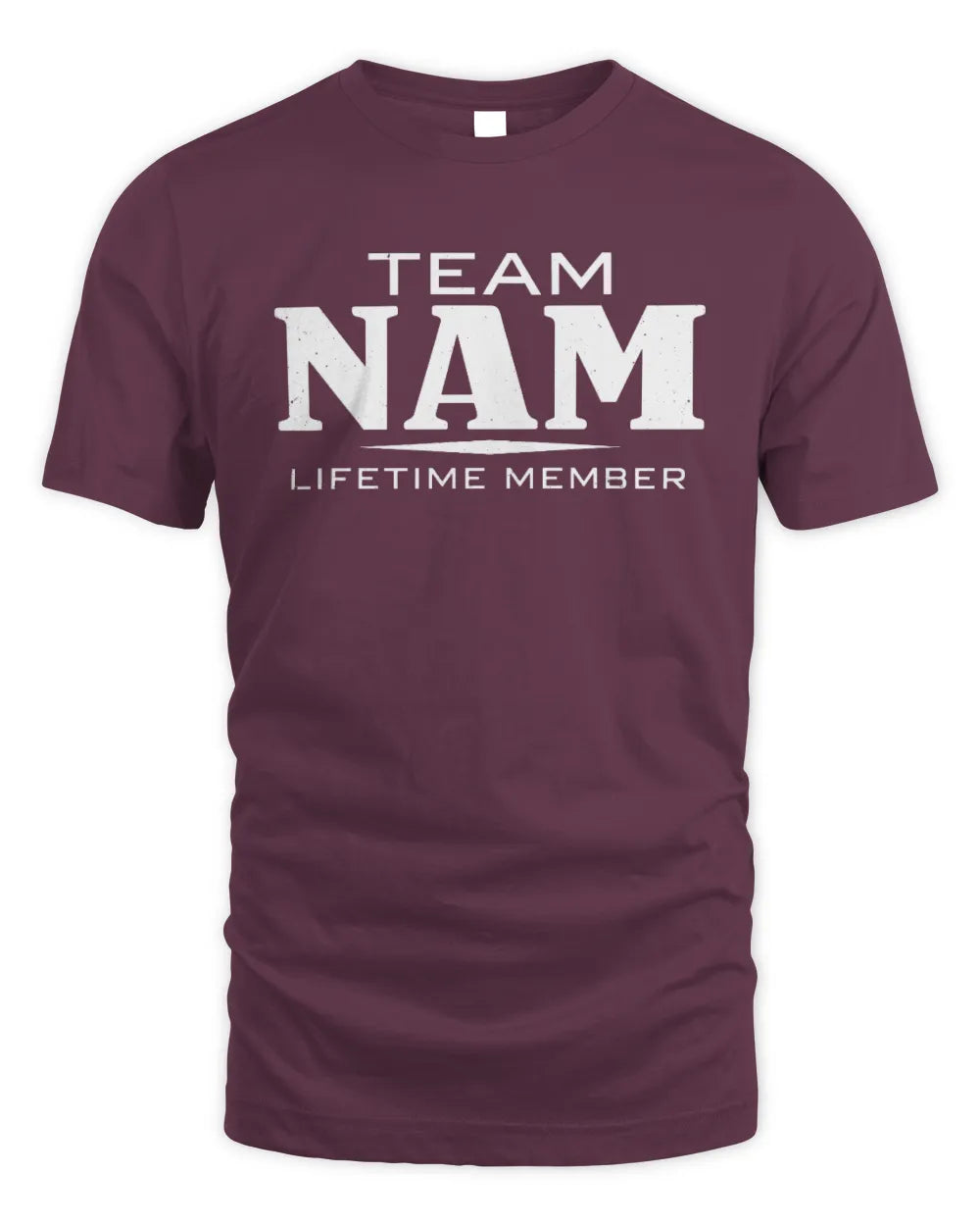 NAM BL62-K4-128 - Personalized “Team NAME Lifetime Member” - Unisex Standard T-Shirt - Maroon