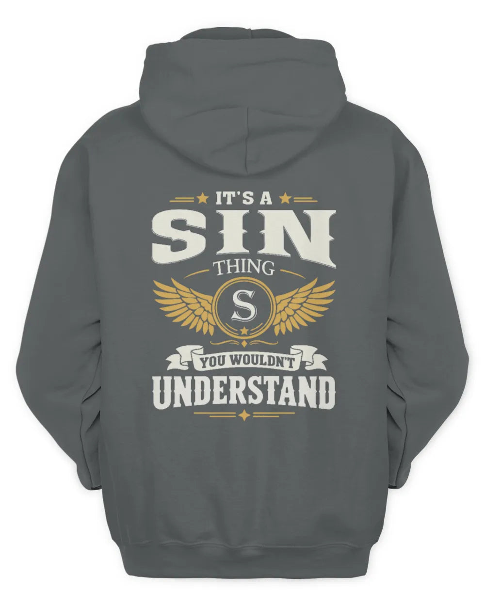 SIN KT06-M008 It’s a [NAME] Thing – You Wouldn’t Understand | Personalized Vintage T-Shirt - Unisex Hoodie - Charcoal