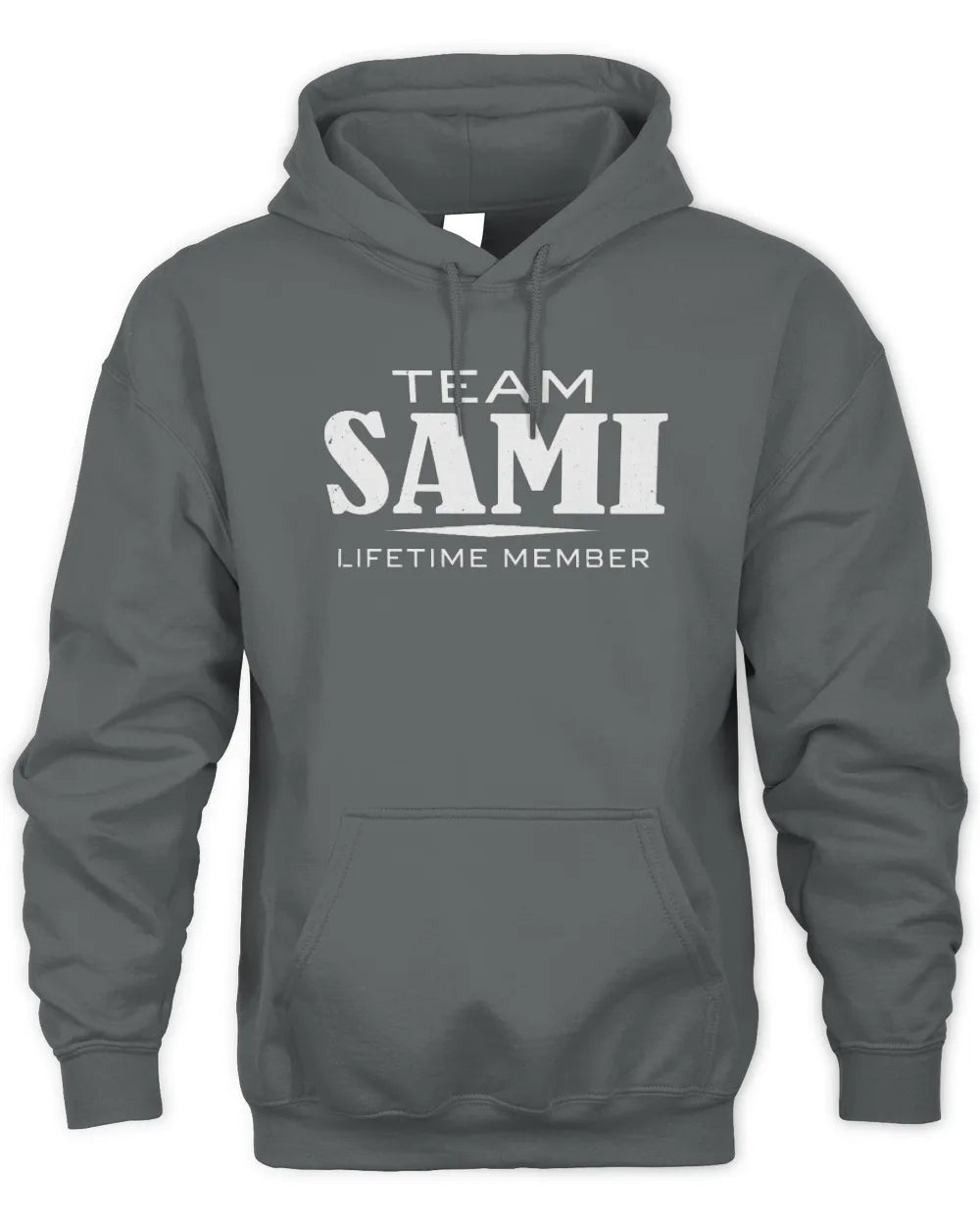 SAMI BL62-K4-128 - Personalized “Team NAME Lifetime Member” - Unisex Hoodie - Charcoal