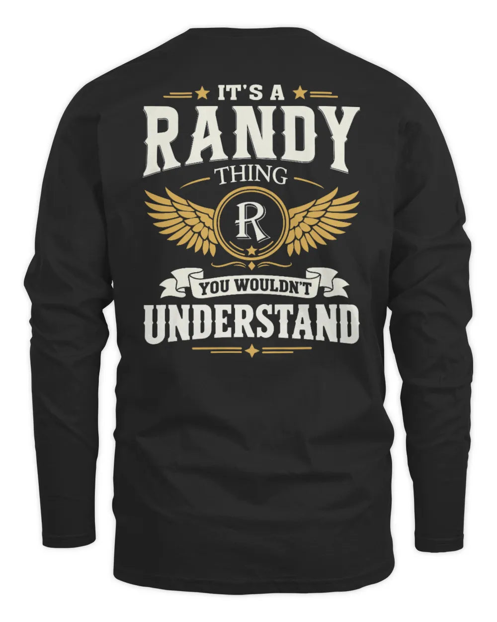 RANDY KT06-M008 It’s a [NAME] Thing – You Wouldn’t Understand | Personalized Vintage T-Shirt - Men's Long Sleeved T-Shirt - Black