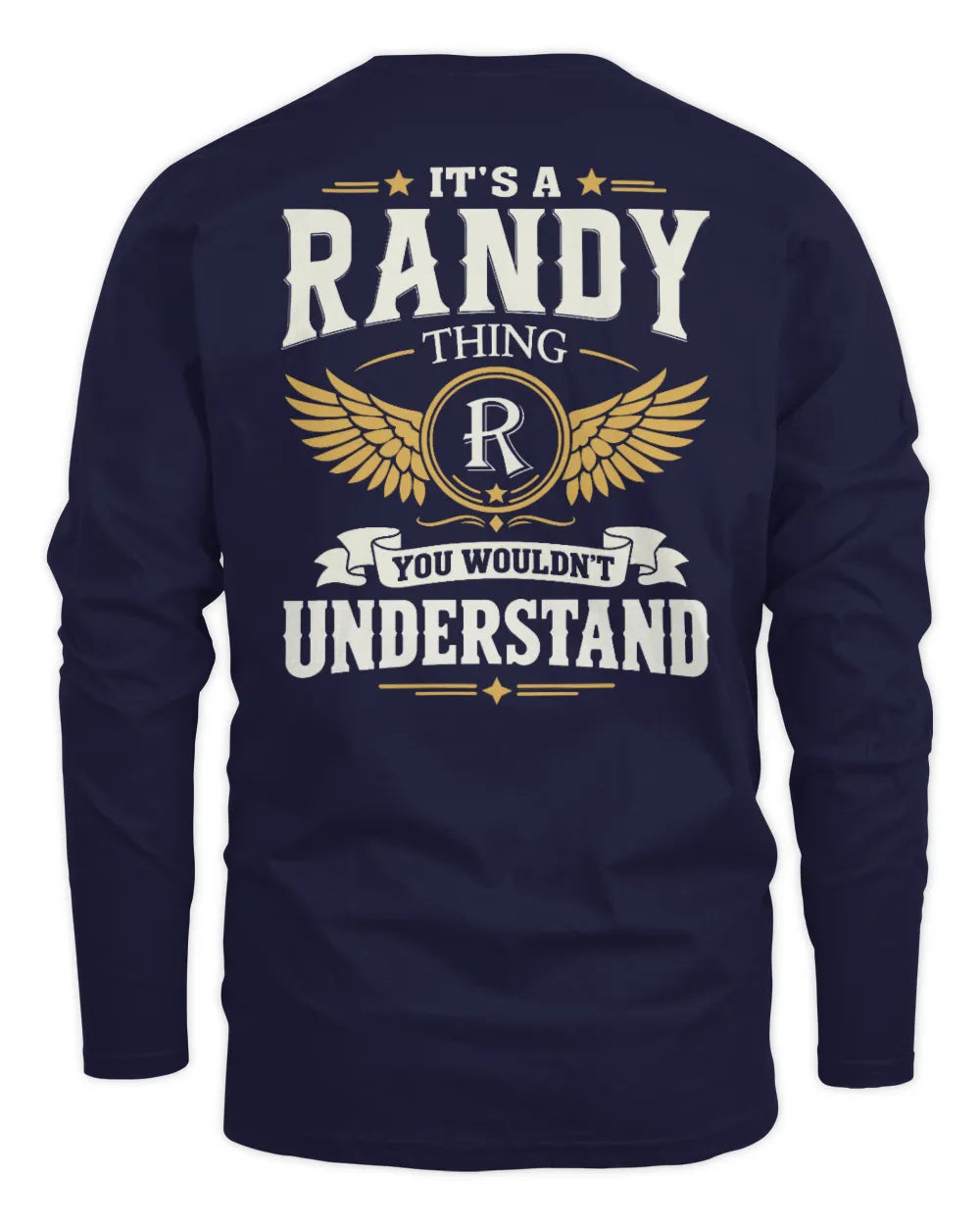 RANDY KT06-M008 It’s a [NAME] Thing – You Wouldn’t Understand | Personalized Vintage T-Shirt - Men's Long Sleeved T-Shirt - Navy