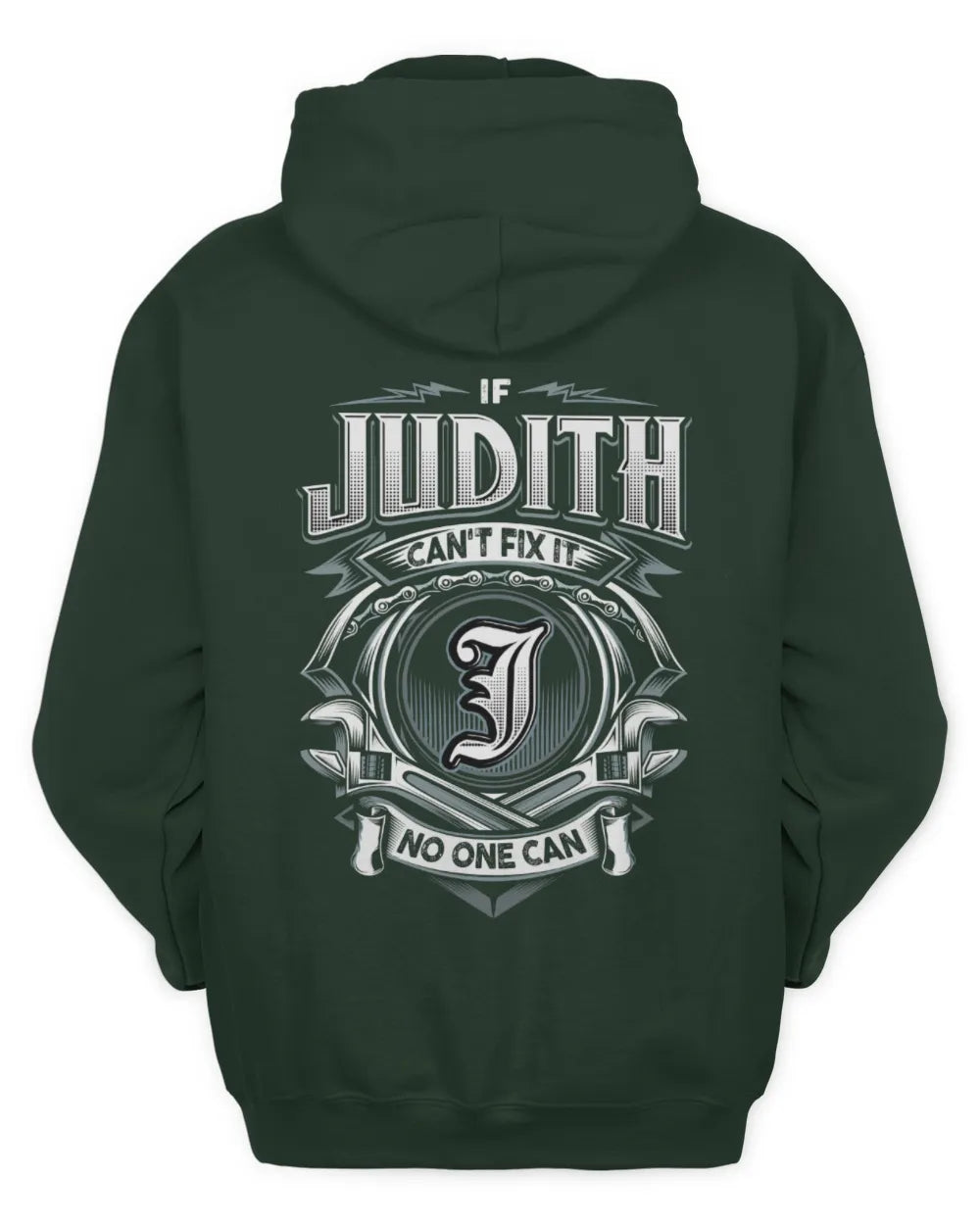 JUDITH AP81-K4-626 - Personalized Ahmed Quote Apparel “If Ahmed Can't Fix It, No One Can” - Unisex Hoodie - Forest Green