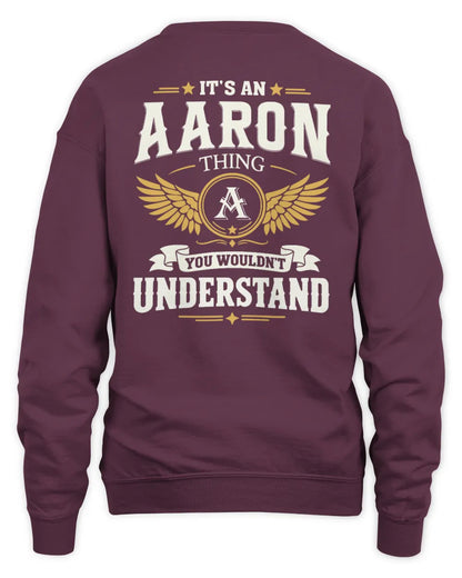 AARON KT06-M008 It’s a [NAME] Thing – You Wouldn’t Understand | Personalized Vintage T-Shirt - Unisex Sweatshirt - Maroon