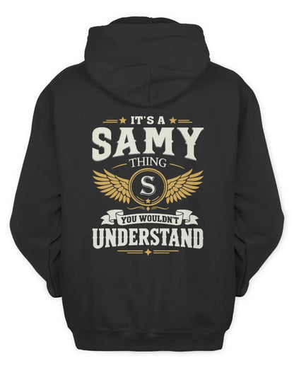 SAMY KT06-M008 It’s a [NAME] Thing – You Wouldn’t Understand | Personalized Vintage T-Shirt - Unisex Hoodie - Black