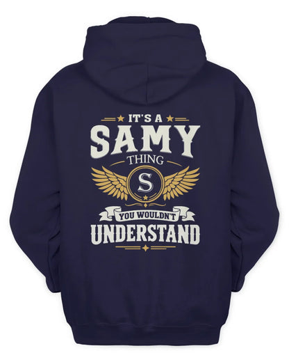 SAMY KT06-M008 It’s a [NAME] Thing – You Wouldn’t Understand | Personalized Vintage T-Shirt - Unisex Hoodie - Navy