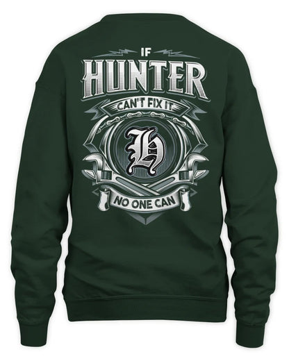 HUNTER AP81-K4-626 - Personalized Ahmed Quote Apparel “If Ahmed Can't Fix It, No One Can” - Unisex Sweatshirt - Forest Green