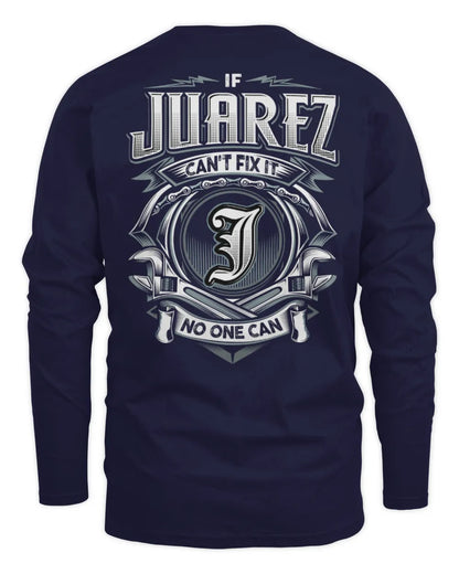 JUAREZ AP81-K4-626 - Personalized Ahmed Quote Apparel “If Ahmed Can't Fix It, No One Can” - Men's Long Sleeved T-Shirt - Navy