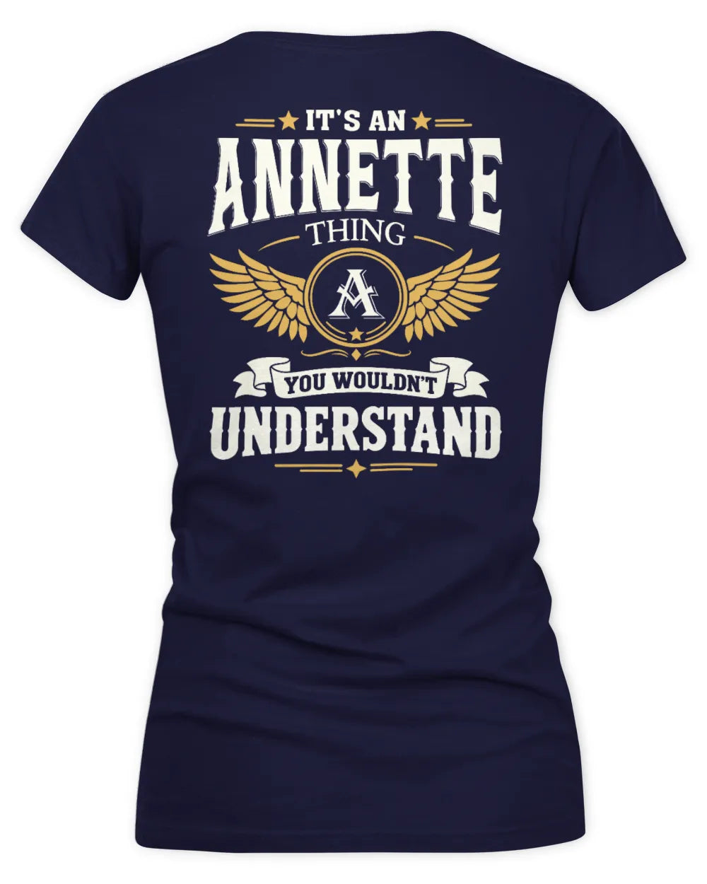 ANNETTE KT06-M008 It’s a [NAME] Thing – You Wouldn’t Understand | Personalized Vintage T-Shirt - Women's V-Neck T-Shirt - Navy
