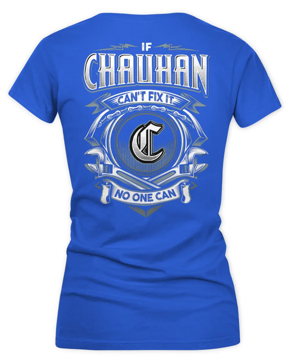 CHAUHAN AP81-K4-626 - Personalized Ahmed Quote Apparel “If Ahmed Can't Fix It, No One Can” - Women's V-Neck T-Shirt - Royal