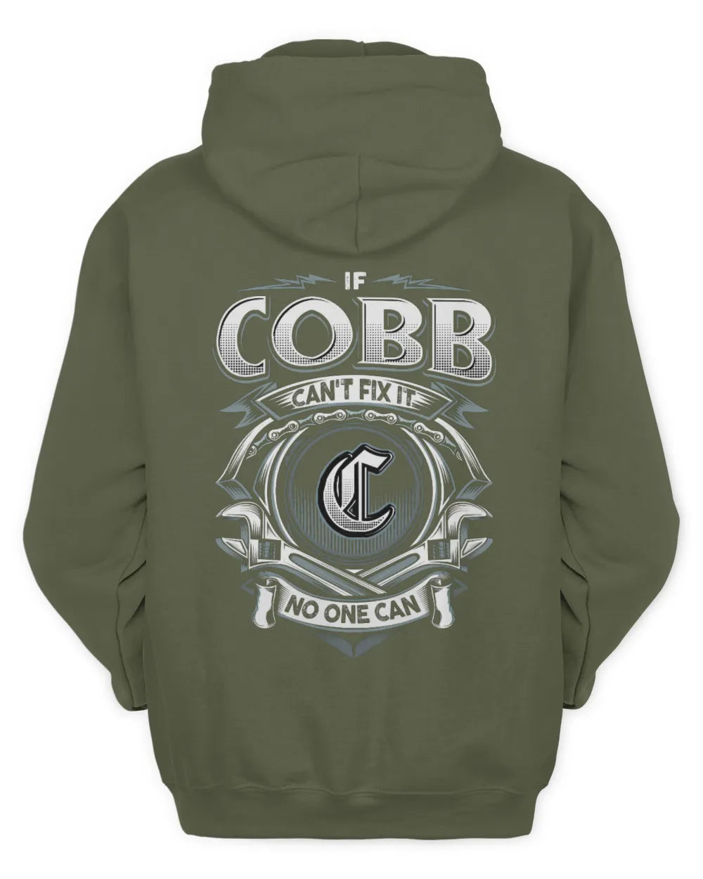 COBB AP81-K4-626 - Personalized Ahmed Quote Apparel “If Ahmed Can't Fix It, No One Can” - Unisex Hoodie - Military Green