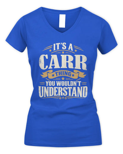 CARR P08 TH51 - Personalized “It’s a/an [NAME] Thing – You Wouldn’t Understand” Shirt - Women's V-Neck T-Shirt - Royal
