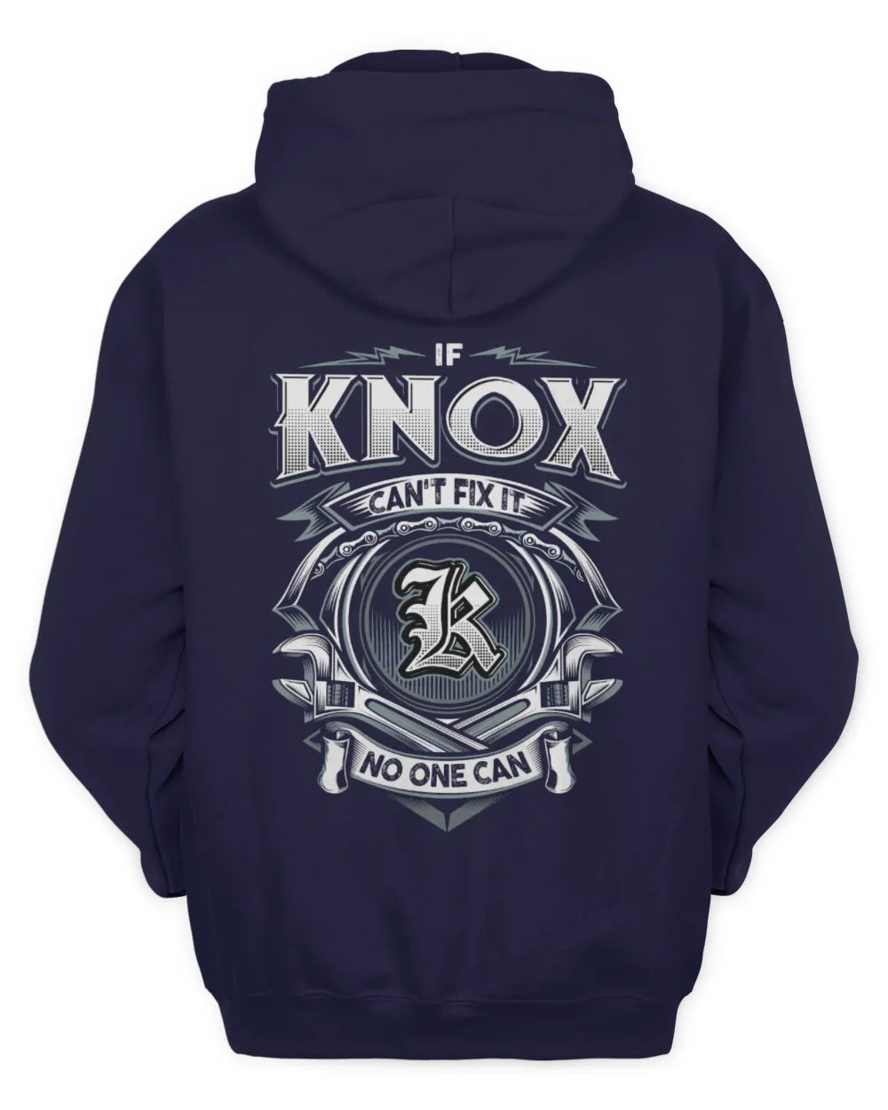 KNOX AP81-K4-626 - Personalized Ahmed Quote Apparel “If Ahmed Can't Fix It, No One Can” - Unisex Hoodie - Navy