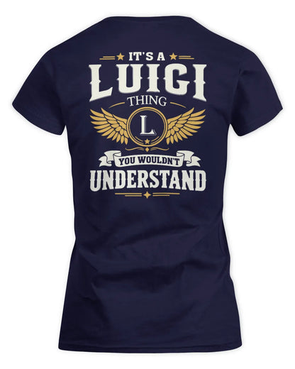 LUIGI KT06-M008 It’s a [NAME] Thing – You Wouldn’t Understand | Personalized Vintage T-Shirt - Women's Standard T-Shirt - Navy