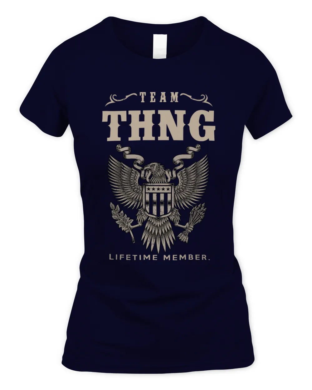 THNG TP06-K82 – Personalized Classic Style Apparel “Team NAME Lifetime Member” - Women's Standard T-Shirt - Navy