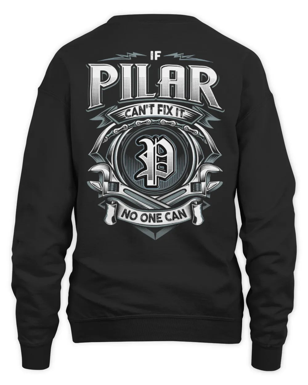 PILAR AP81-K4-626 - Personalized Ahmed Quote Apparel “If Ahmed Can't Fix It, No One Can” - Unisex Sweatshirt - Black