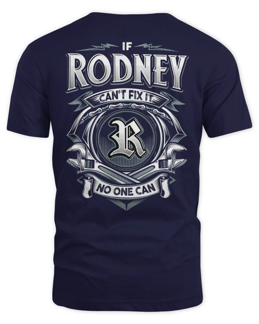 RODNEY AP81-K4-626 - Personalized Ahmed Quote Apparel “If Ahmed Can't Fix It, No One Can” - Unisex Standard T-Shirt - Navy