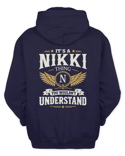NIKKI KT06-M008 It’s a [NAME] Thing – You Wouldn’t Understand | Personalized Vintage T-Shirt - Unisex Hoodie - Navy