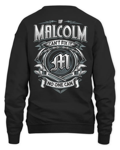 MALCOLM AP81-K4-626 - Personalized Ahmed Quote Apparel “If Ahmed Can't Fix It, No One Can” - Unisex Sweatshirt - Black