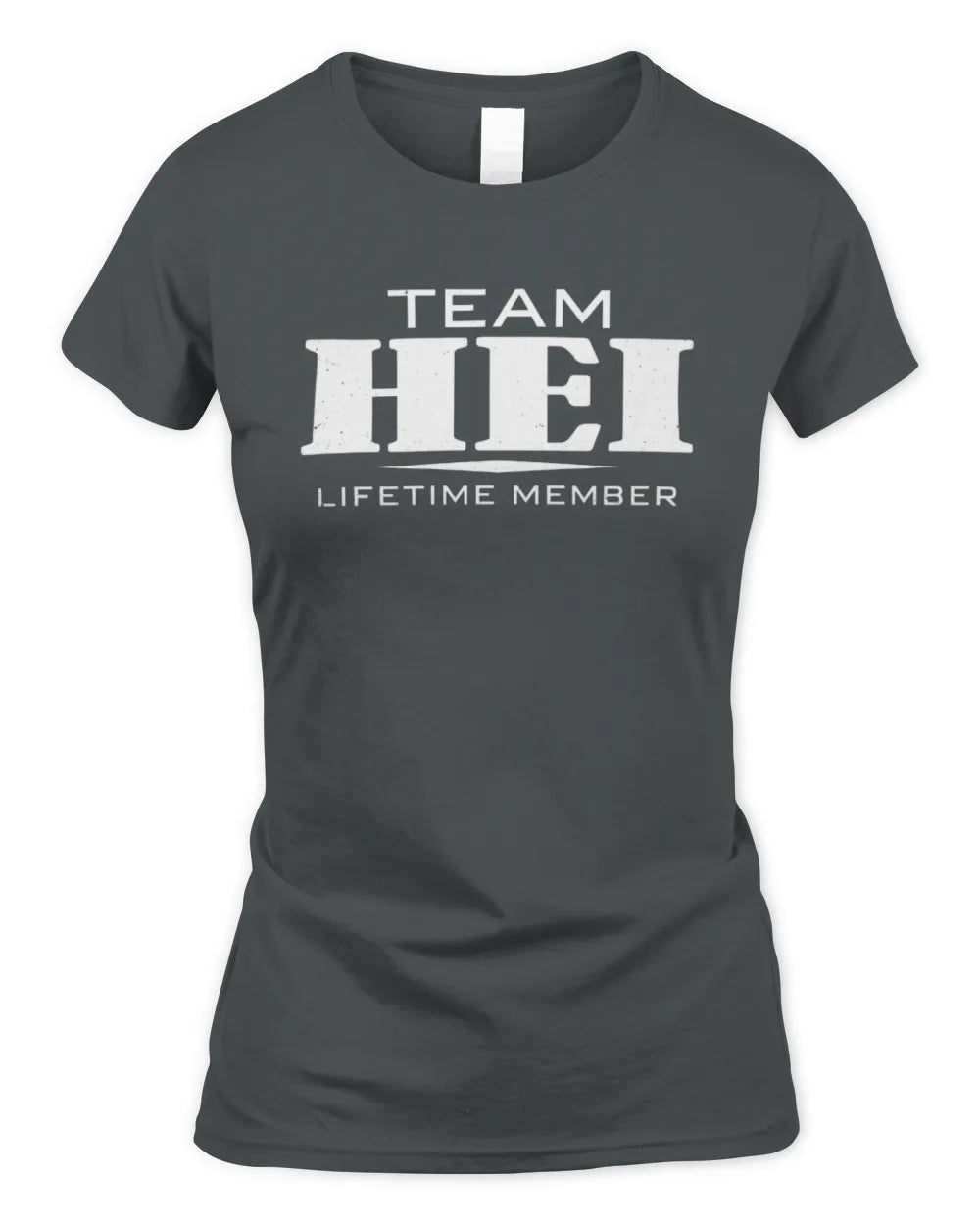 HEI BL62-K4-128 - Personalized “Team NAME Lifetime Member” - Women's Standard T-Shirt - Charcoal