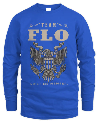FLO TP06-K82 – Personalized Classic Style Apparel “Team NAME Lifetime Member” - Men's Long Sleeved T-Shirt - Royal