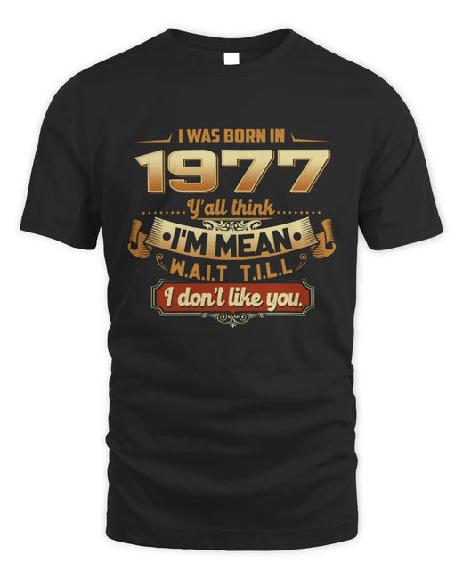 1977 TH02-K4 – Funny Birth Year Attitude Quote T-Shirt