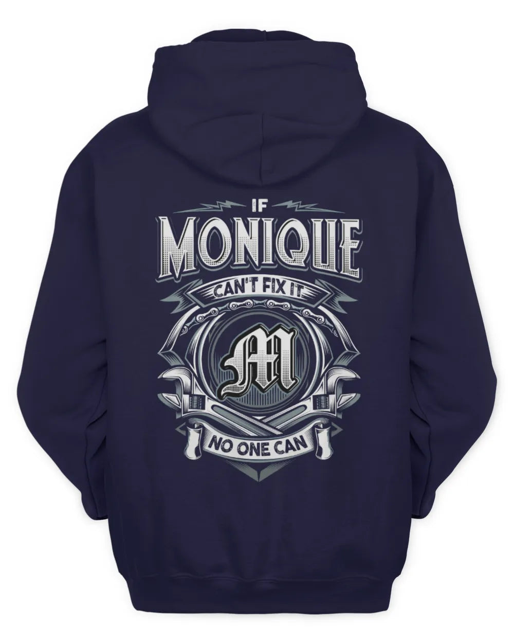 MONIQUE AP81-K4-626 - Personalized Ahmed Quote Apparel “If Ahmed Can't Fix It, No One Can” - Unisex Hoodie - Navy