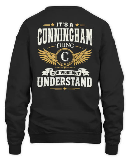 CUNNINGHAM KT06-M008 It’s a [NAME] Thing – You Wouldn’t Understand | Personalized Vintage T-Shirt - Unisex Sweatshirt - Black