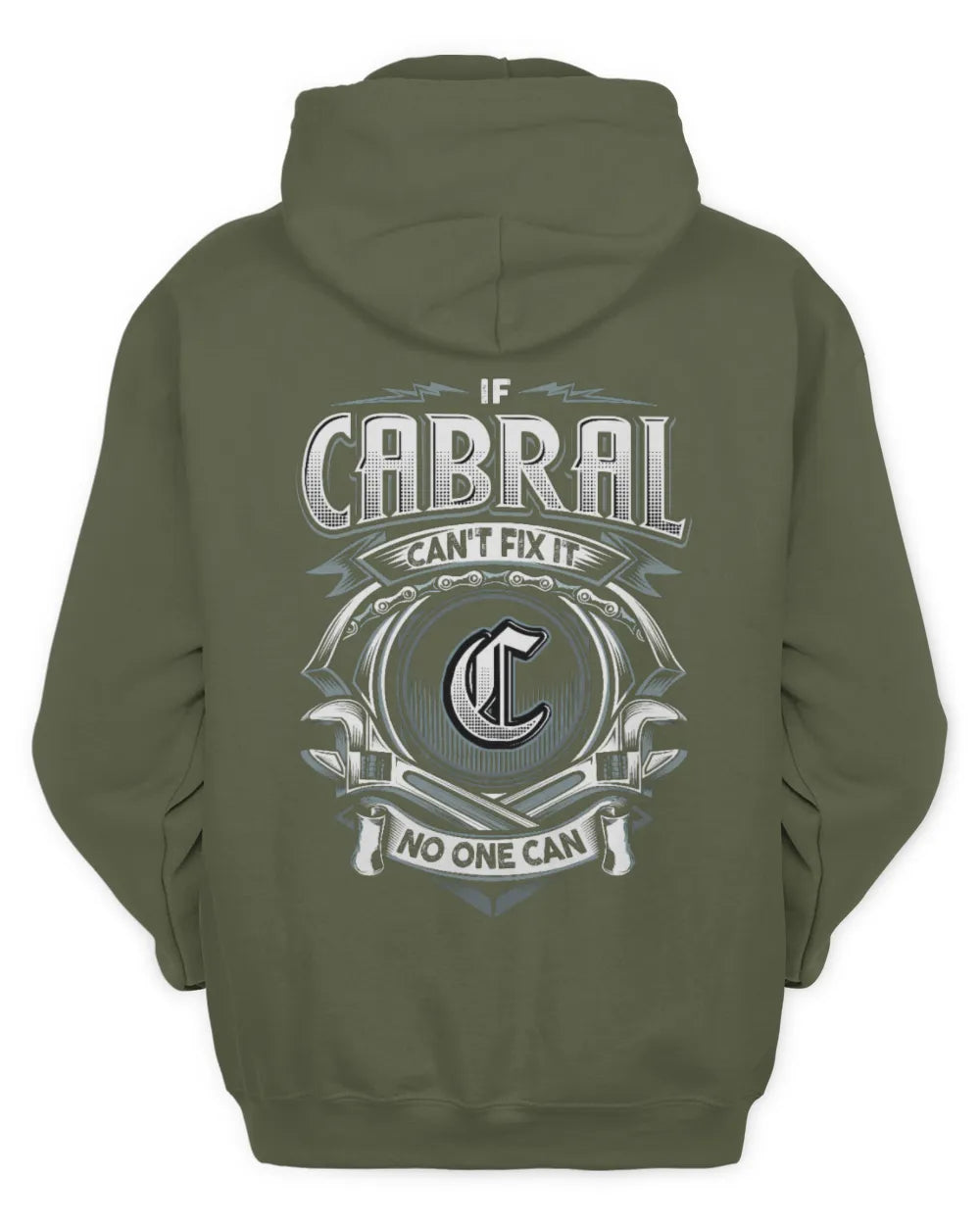 CABRAL AP81-K4-626 - Personalized Ahmed Quote Apparel “If Ahmed Can't Fix It, No One Can” - Unisex Hoodie - Military Green