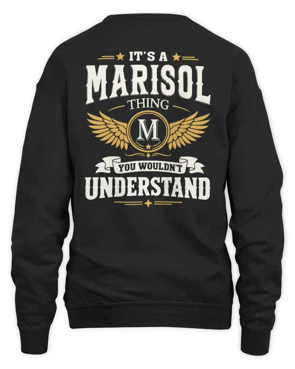 MARISOL KT06-M008 It’s a [NAME] Thing – You Wouldn’t Understand | Personalized Vintage T-Shirt - Unisex Sweatshirt - Black