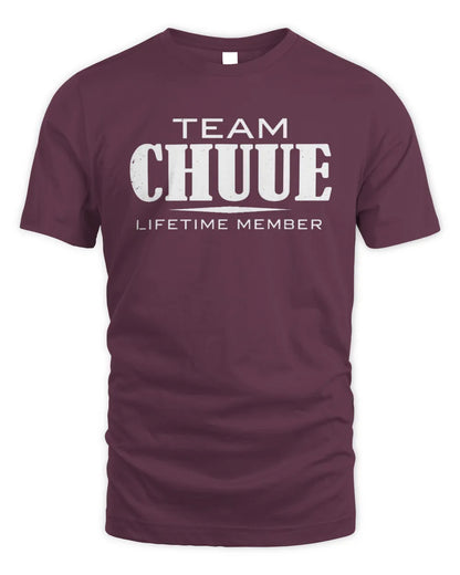 CHUUE BL62-K4-128 - Personalized “Team NAME Lifetime Member” - Unisex Standard T-Shirt - Maroon