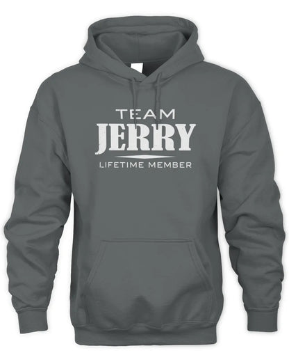 JERRY BL62-K4-128 - Personalized “Team NAME Lifetime Member” - Unisex Hoodie - Charcoal