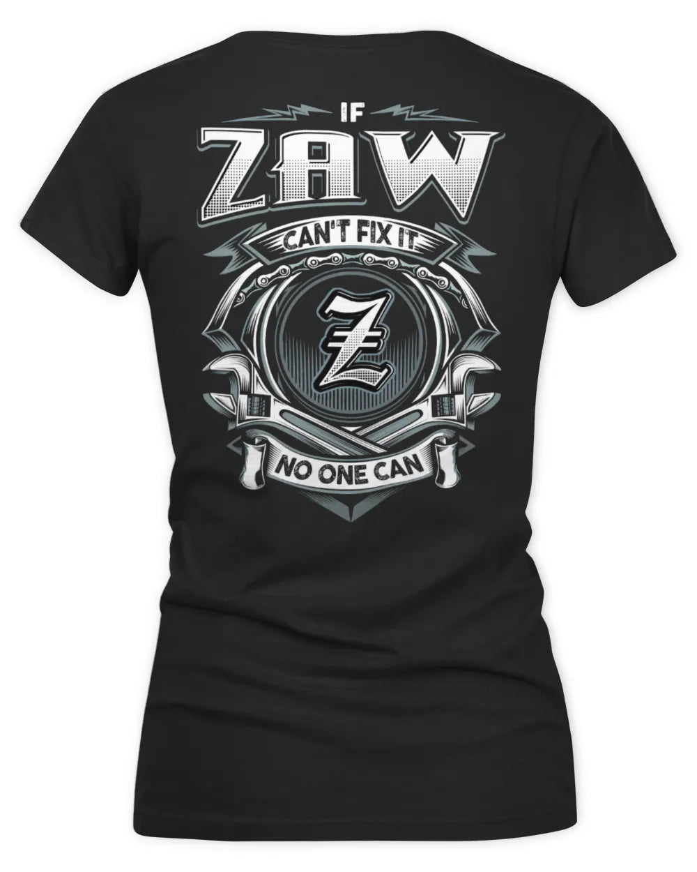 ZAW AP81-K4-626 - Personalized Ahmed Quote Apparel “If Ahmed Can't Fix It, No One Can” - Women's V-Neck T-Shirt - Black