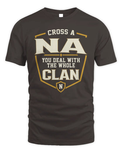NA NT1-K008 Cross A/An NAME, You Deal With the Whole Clan | Personalized Vintage T-Shirt - Unisex Standard T-Shirt - Dark Chocolate