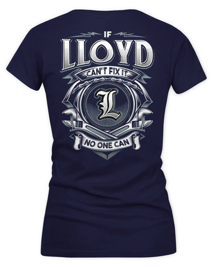 LLOYD AP81-K4-626 - Personalized Ahmed Quote Apparel “If Ahmed Can't Fix It, No One Can” - Women's V-Neck T-Shirt - Navy