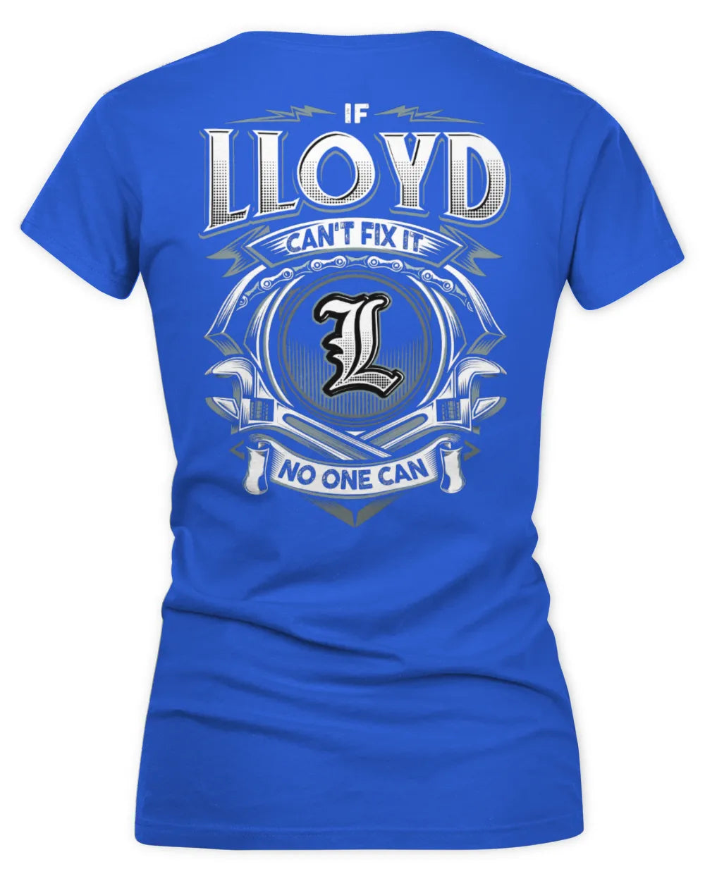 LLOYD AP81-K4-626 - Personalized Ahmed Quote Apparel “If Ahmed Can't Fix It, No One Can” - Women's V-Neck T-Shirt - Royal