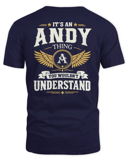 ANDY KT06-M008 It’s a [NAME] Thing – You Wouldn’t Understand | Personalized Vintage T-Shirt - Unisex Standard T-Shirt - Navy