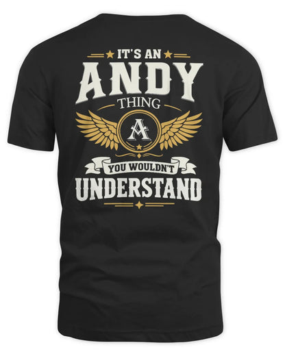 ANDY KT06-M008 It’s a [NAME] Thing – You Wouldn’t Understand | Personalized Vintage T-Shirt - Unisex Standard T-Shirt - Black