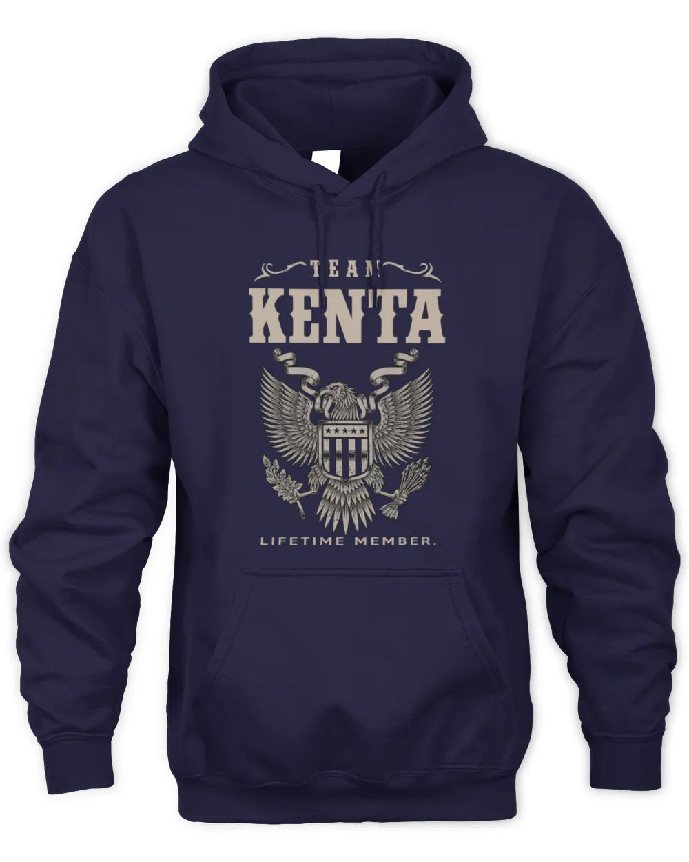 KENTA TP06-K82 – Personalized Classic Style Apparel “Team NAME Lifetime Member” - Unisex Hoodie - Navy
