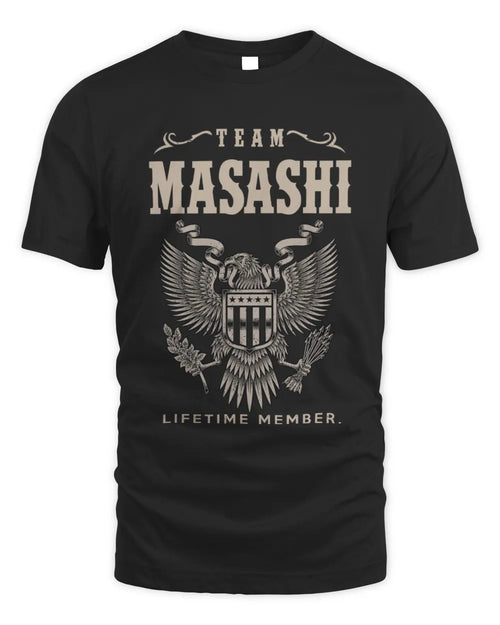 MASASHI TP06-K82 – Personalized Classic Style Apparel “Team NAME Lifetime Member” - Unisex Standard T-Shirt - Black