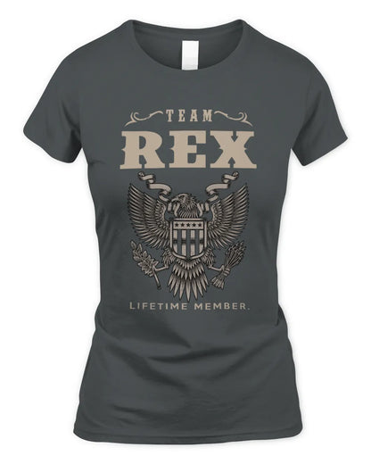 REX TP06-K82 – Personalized Classic Style Apparel “Team NAME Lifetime Member” - Women's Standard T-Shirt - Charcoal