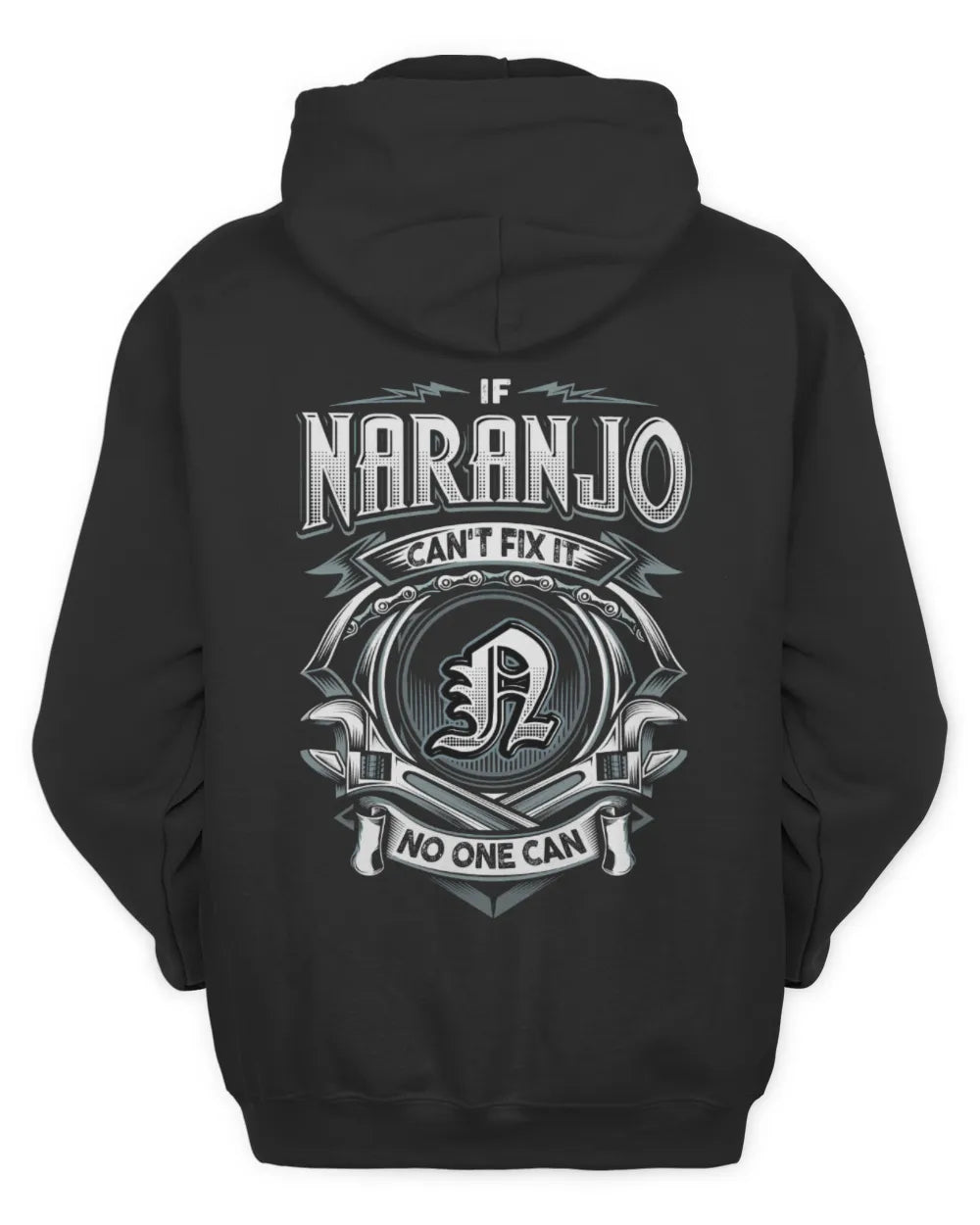 NARANJO AP81-K4-626 - Personalized Ahmed Quote Apparel “If Ahmed Can't Fix It, No One Can” - Unisex Hoodie - Black