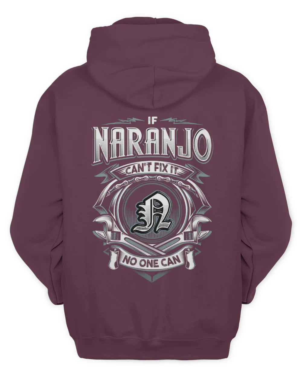 NARANJO AP81-K4-626 - Personalized Ahmed Quote Apparel “If Ahmed Can't Fix It, No One Can” - Unisex Hoodie - Maroon