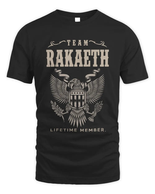 RAKAETH TP06-K82 – Personalized Classic Style Apparel “Team NAME Lifetime Member” - Unisex Standard T-Shirt - Black