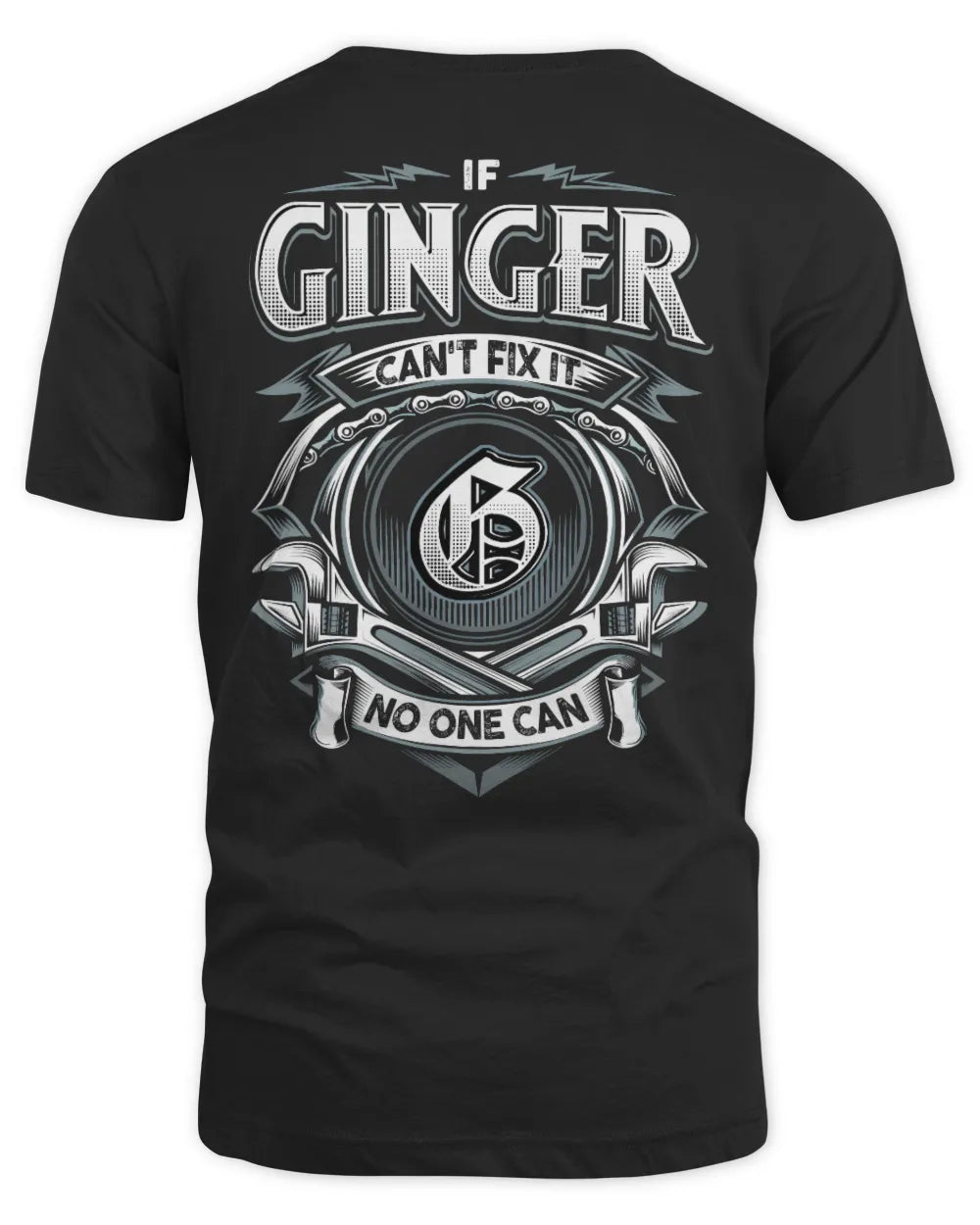 GINGER AP81-K4-626 - Personalized Ahmed Quote Apparel “If Ahmed Can't Fix It, No One Can” - Unisex Standard T-Shirt - Black