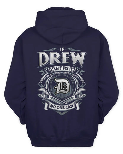 DREW AP81-K4-626 - Personalized Ahmed Quote Apparel “If Ahmed Can't Fix It, No One Can” - Unisex Hoodie - Navy