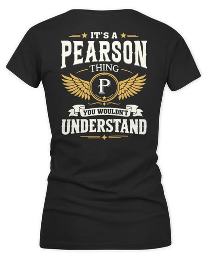 PEARSON KT06-M008 It’s a [NAME] Thing – You Wouldn’t Understand | Personalized Vintage T-Shirt - Women's V-Neck T-Shirt - Black