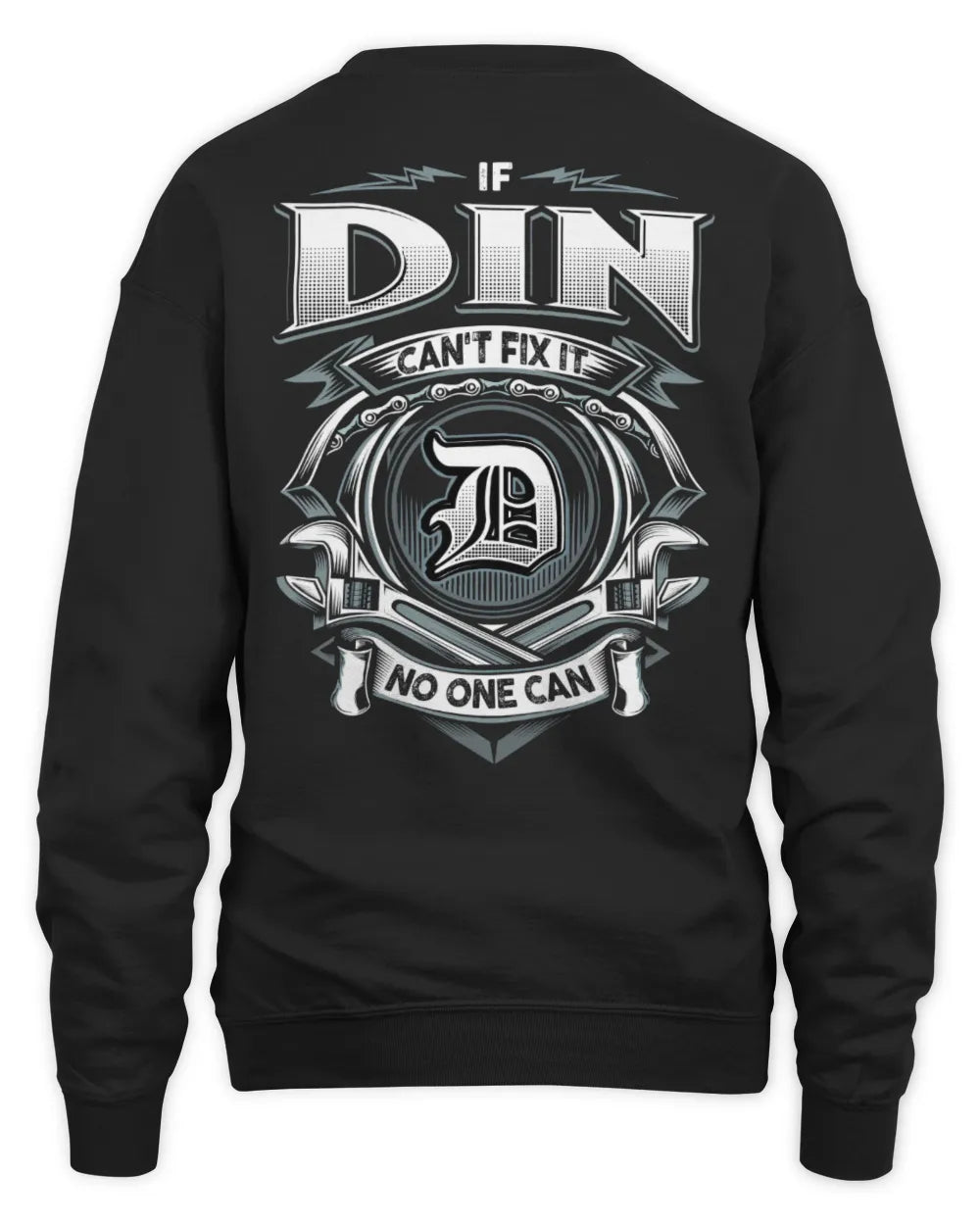 DIN AP81-K4-626 - Personalized Ahmed Quote Apparel “If Ahmed Can't Fix It, No One Can” - Unisex Sweatshirt - Black