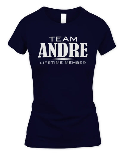 ANDRE BL62-K4-128 - Personalized “Team NAME Lifetime Member” - Women's Standard T-Shirt - Navy