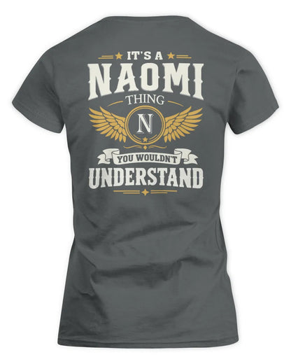 NAOMI KT06-M008 It’s a [NAME] Thing – You Wouldn’t Understand | Personalized Vintage T-Shirt - Women's Standard T-Shirt - Charcoal